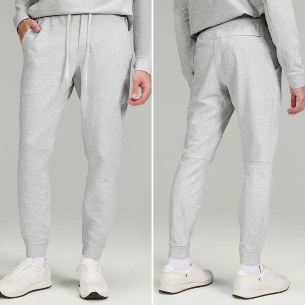 Lululemon City Sweat Jogger in Heathered Ultra Light Grey/Sea Salt Size M